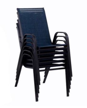 Outdoor Blue Mesh Sling Chair