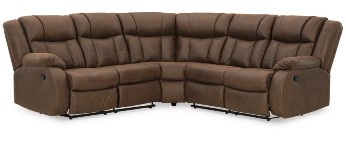 Ashley Thompson Dark Brown Microsuede 2-Piece Reclining Sectional