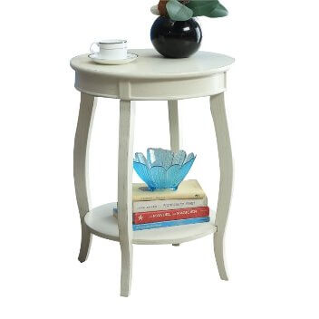 Acme Aberta Antique White Round Side Table