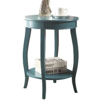Acme Aberta Teal Round End Table