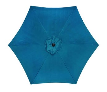 9-Foot Ocean Blue Tilt Outdoor Umbrella with Metal Frame