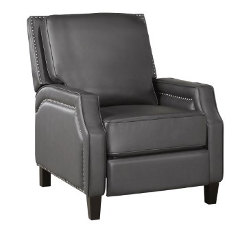 Homelegance Berenson Charcoal Faux Leather Pushback Recliner (blemish on arm)