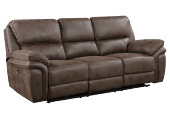 Homelegance Proctor Brown Microsuede Power Reclining Sofa