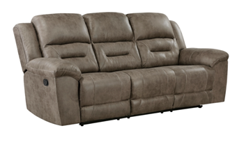 Homelegance Hazen Light Brown Polished Microsuede Reclining Sofa