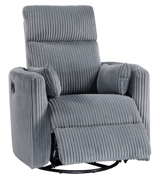 Homelegance Traverse Charcoal Swivel/Glider/Recliner