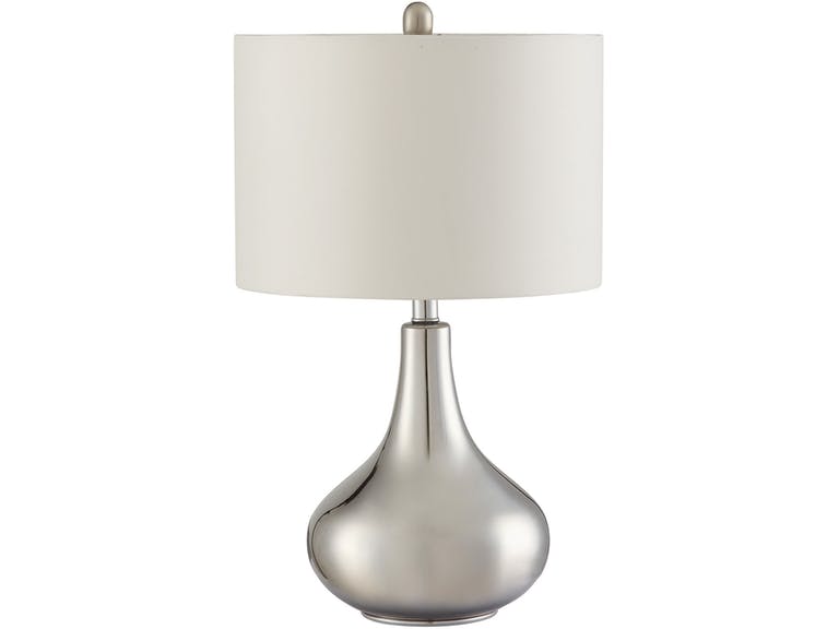 Coaster Chrome Table Lamp with Round White Shade