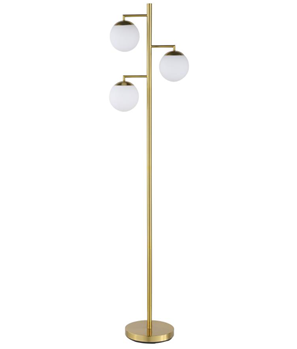 Coaster Gold Floor Lamp with 3 White Spheres
