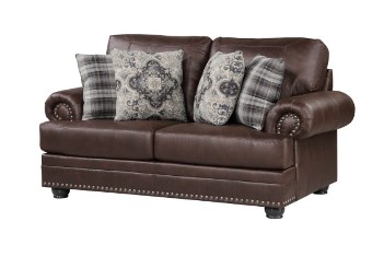 Homelegance Franklin Dark Brown Microsuede Loveseat