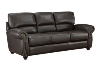 Homelegance Foxborough Dark Brown Leather Sofa