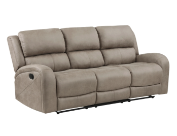 Homelegance Pagosa Light Brown Microsuede Reclining Sofa
