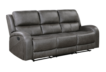 Homelegance Pagosa Charcoal Microsuede Reclining Sofa
