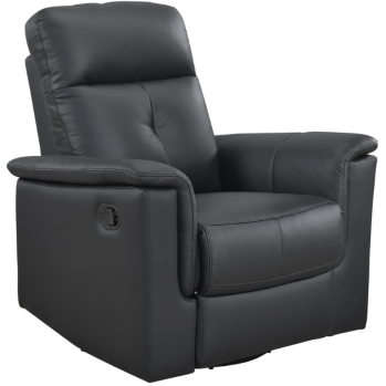 Homelegance Bristow Black Leather Swivel Glider/Recliner