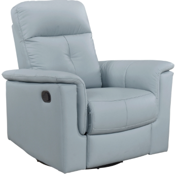 Homelegance Bristow Light Blue Leather Swivel Glider/Recliner