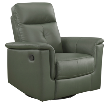 Homelegance Bristow Green Leather Swivel Glider/Recliner