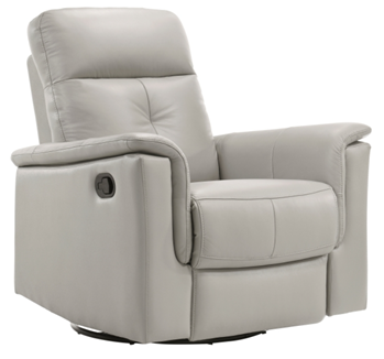 Homelegance Bristow Silver Leather Swivel Glider/Recliner