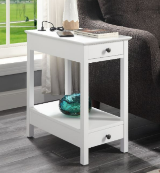 Acme Byzad White Side Table