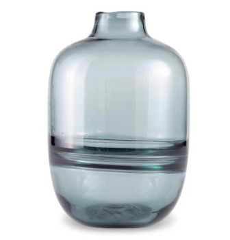 Ashley Blue Clear Glass Vase