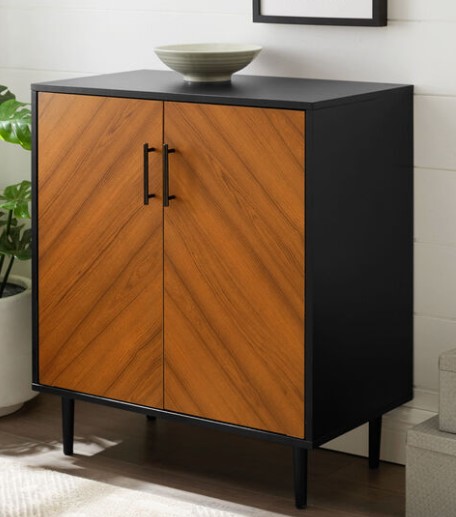 Stanley Ranger Black & Maple Finish Accent Cabinet