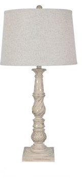 Crestview Tuscan Distressed Taupe Table Lamp (blemish on base)