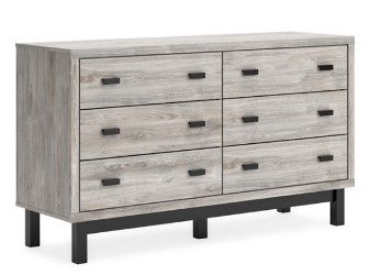 Ashley Vargas Grey Wood-Look 6-Drawer Dresser