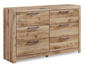 Ashley Hanna Natural Finish 6-Drawer Dresser