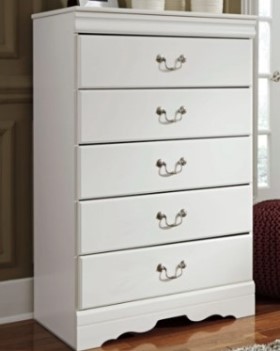 Ashley Anastasia White 5-Drawer Chest