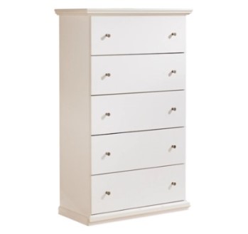 Ashley Bastion White 5-Drawer Chest