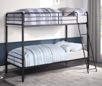 Homelegance Lunar Dark Bronze Metal Twin Over Twin Bunk Bed