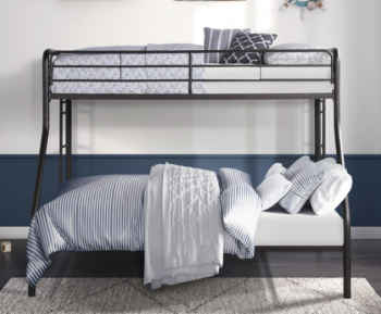 Homelegance Lunar Dark Bronze Metal Twin Over Full Bunk Bed