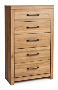 Ashley Phillips Light Brown Wood-Look 5-Drawer Chest