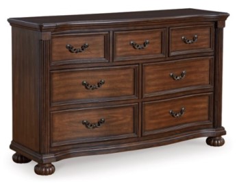 Ashley Lexington Cherry Finish 7-Drawer Dresser