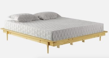 Stanley Ranger Light Oak Finish Hardwood King Platform Bed