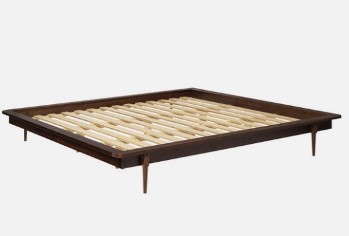 Stanley Ranger Walnut Finish Hardwood King Platform Bed