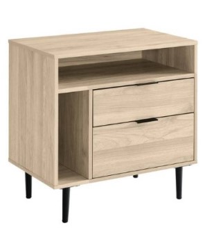 Stanley Ranger Lincoln Birch 2-Drawer Nightstand with Open Shelving