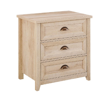 Stanley Ranger White Oak Finish 3-Drawer Nightstand