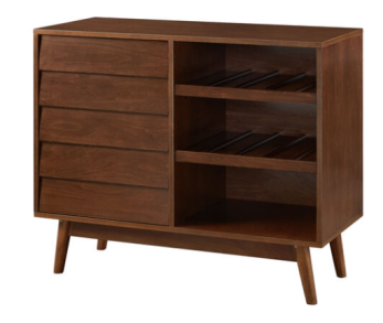 Stanley Ranger Walnut Finish Louvered-Door Buffet/Sideboard