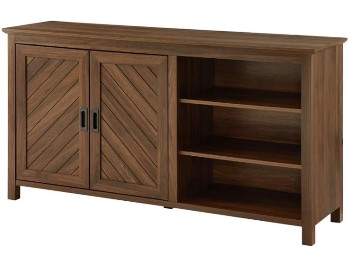 Stanley Ranger Walnut Finish Herringbone Sideboard