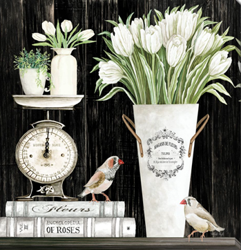 Streamline Tulips & Scales 24x24 Wall Art