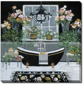 Streamline Femme Noir Bath I 16x16 Wall Art