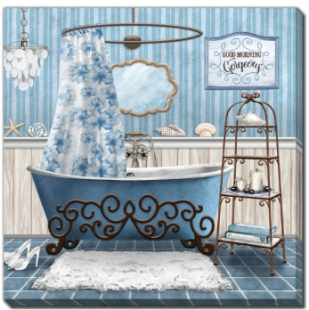 Streamline Blue Bath Retreat II 16x16 Wall Art