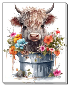 Streamline Baby Highland Cow I 16x20 Wall Art