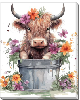 Streamline Baby Highland Cow II 16x20 Wall Art