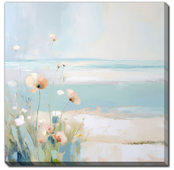 Streamline Blue Abstracted Waters II 18x18 Wall Art