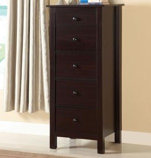 Furniture of America Launces 5-Drawer Espresso Finish Accent Chest