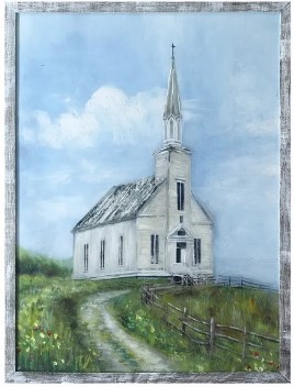 Crestview Church Hardwood Wall Art Panel