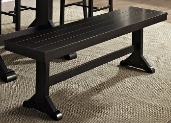 Stanley Ranger Antique Black 60-Inch Bench