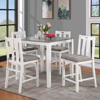 Furniture of America Dunseith Counter-Height Dining Set with 4 Barstools