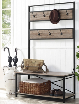 Stanley Ranger Metal & Driftwood Finish Hall Tree