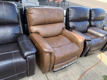 Barcalounger Presley Cognac Leather Chair (does not recline)