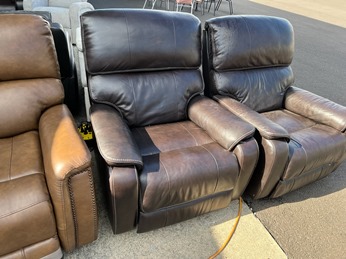 Barcalounger Dark Brown Leather Rocker/Chair (does not recline)